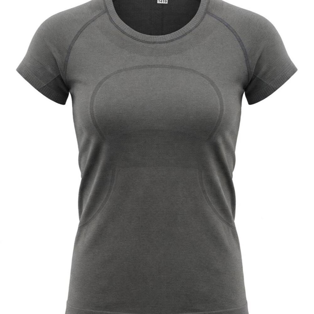 Lululemon Swiftly Tech T-Shirt Womens 10 Gray Short Sleeve Seamless Running